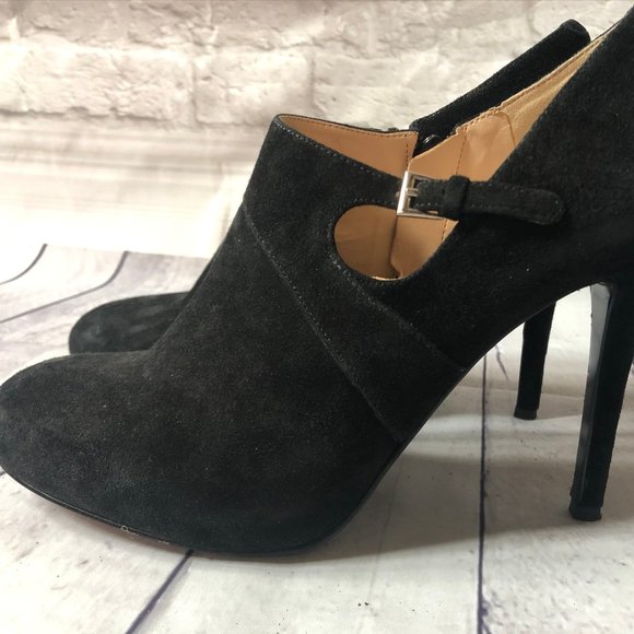 Nine West Black Suede Boot Size 9.5M - Picture 1 of 9